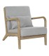 SILLÓN AUXILIAR MADERA RUNIC GRIS