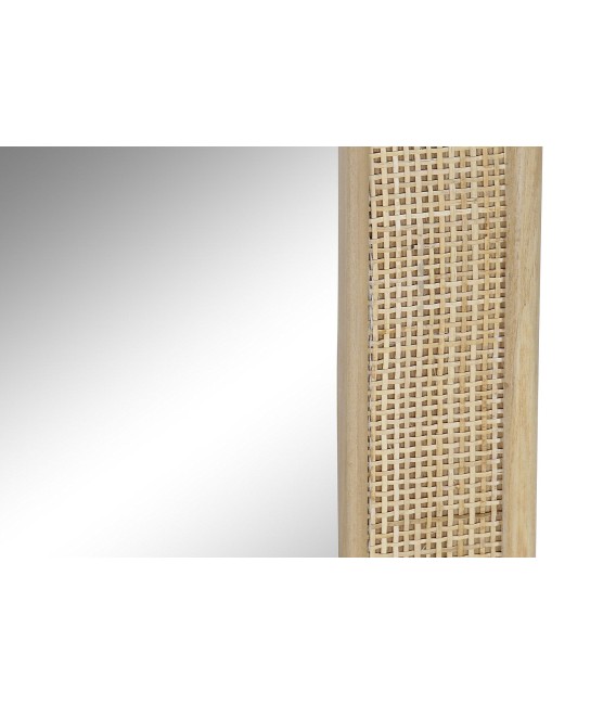 ESPEJO MADERA Y REJILLA OLGA