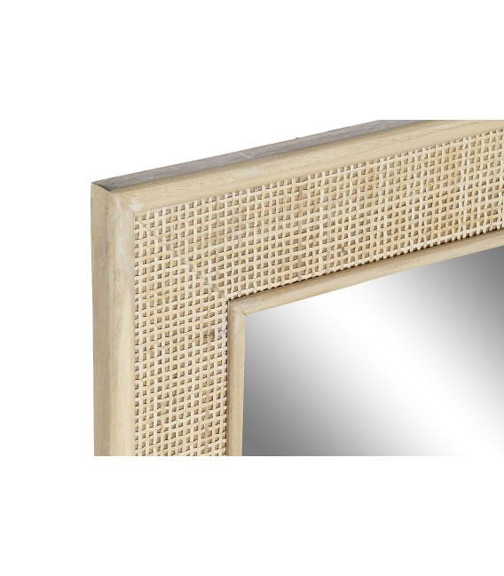 ESPEJO MADERA Y REJILLA OLGA