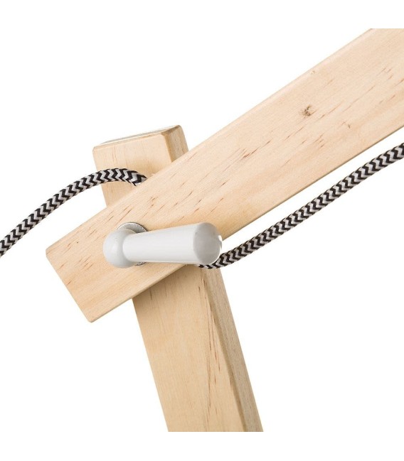 LÁMPARA DE SOBREMESA FLEXO MADERA Y METAL YUPI 