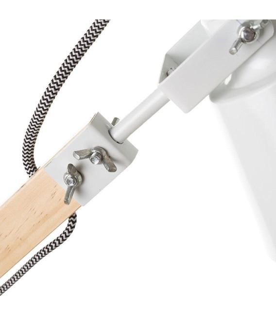 LÁMPARA DE SOBREMESA FLEXO MADERA Y METAL YUPI 