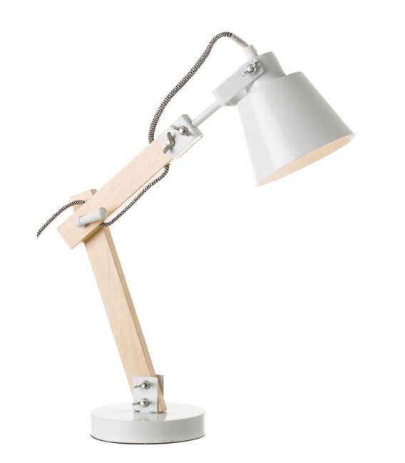 LÁMPARA DE SOBREMESA FLEXO MADERA Y METAL YUPI 