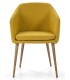 Sillón de comedor cómodo color amarillo mdmhogar