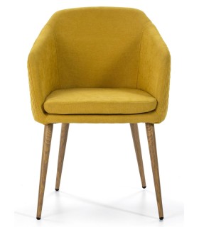 Sillón de comedor cómodo color amarillo mdmhogar