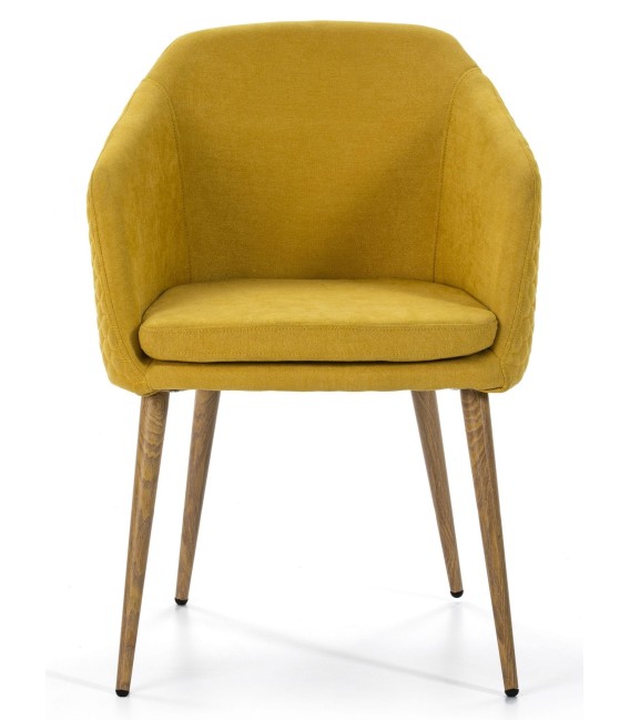 Sillón de comedor cómodo color amarillo mdmhogar