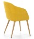 Sillón de comedor cómodo color amarillo mdmhogar