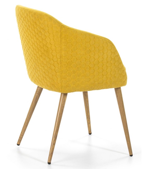 Sillón de comedor cómodo color amarillo mdmhogar