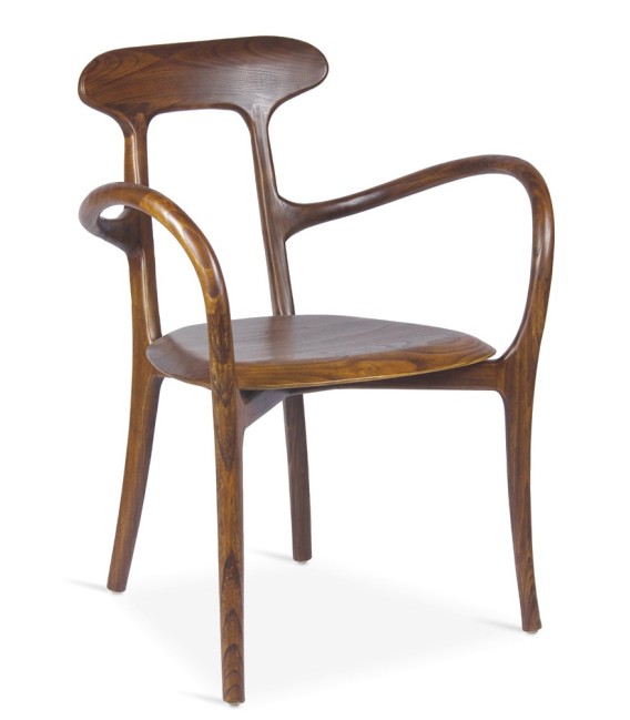 Sillón de comedor muy original de estilo colonial