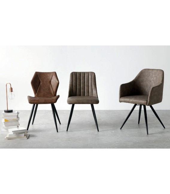 SILLÓN POLIPIEL RUANO MARRÓN