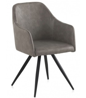 SILLÓN POLIPIEL RUANO MARRÓN