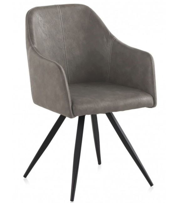 SILLÓN POLIPIEL RUANO MARRÓN