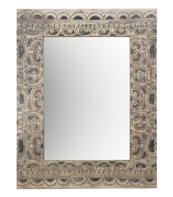 ESPEJO ETHNIC TALLADO GRIS