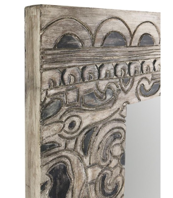 ESPEJO ETHNIC TALLADO GRIS