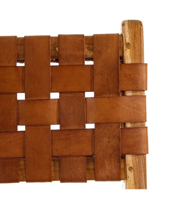 SILLA CUADRANTE MADERA Y PIEL 