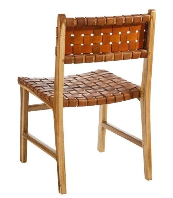 SILLA CUADRANTE MADERA Y PIEL 