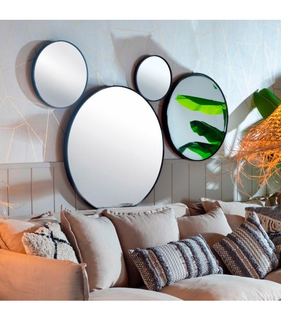 ESPEJO REDONDO SAMPLE NEGRO M 