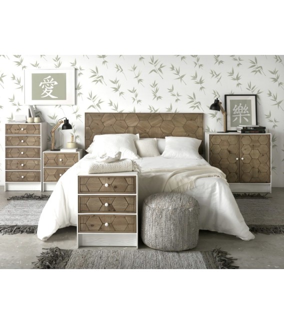 CABECERO 135 GOMETRIC MADERA 