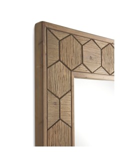 ESPEJO CUADRADO GEOMETRIC MADERA 