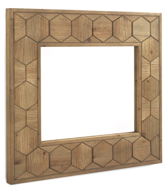 ESPEJO CUADRADO GEOMETRIC MADERA 