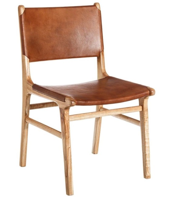 SILLON TEKA Y PIEL NAVY 