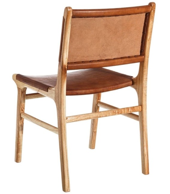 SILLON TEKA Y PIEL NAVY 