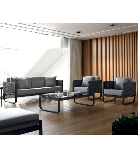 SILLÓN ROLAND ALUMINIO Y FIBRA SINTÉTICA 