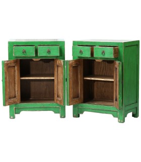 CONJUNTO 2 MESITAS DE NOCHE UNIQUE ORIENT APPLE 