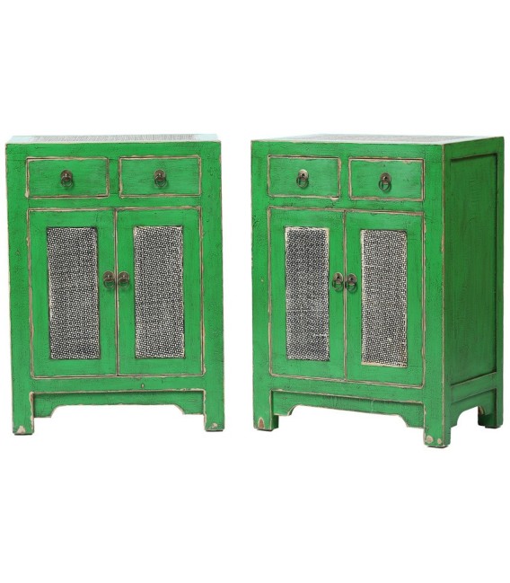 CONJUNTO 2 MESITAS DE NOCHE UNIQUE ORIENT APPLE 