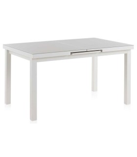 MESA DE COMEDOR EXTENSIBLE 140 X 90 X 75 REBEL BLANCA EXTERIOR