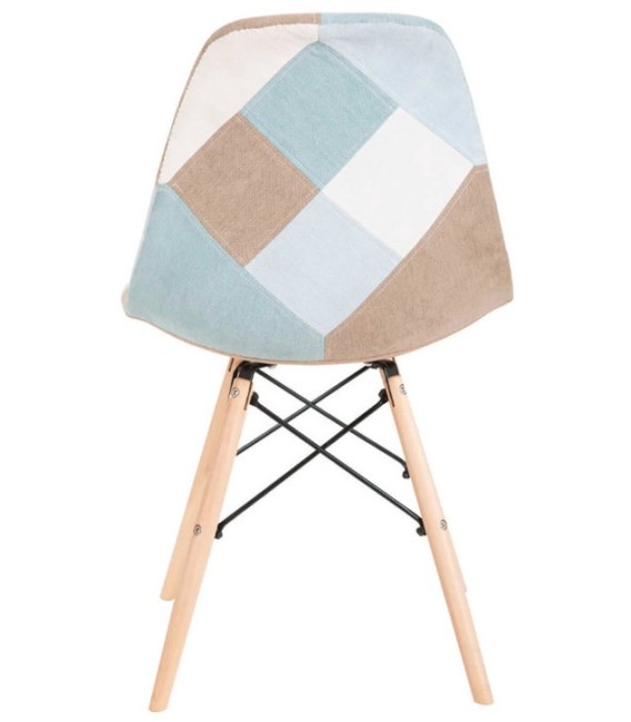 SILLA CLOWN PATCHWORK AZUL 