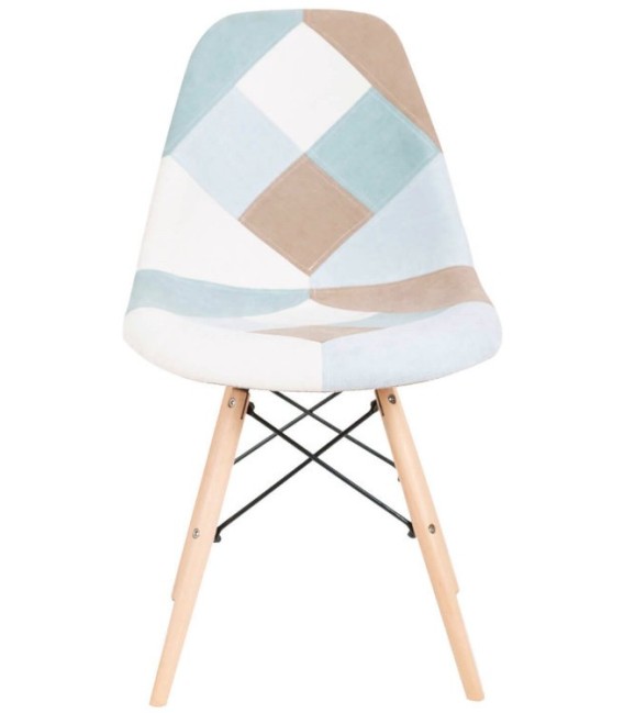 SILLA CLOWN PATCHWORK AZUL 