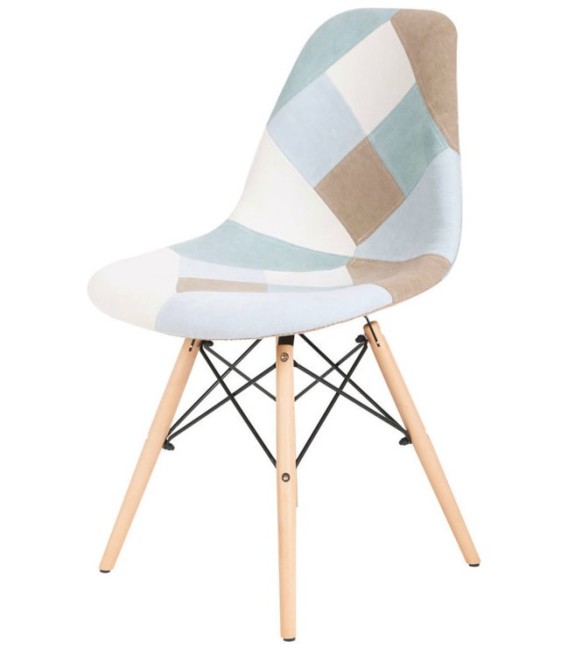 SILLA CLOWN PATCHWORK AZUL 