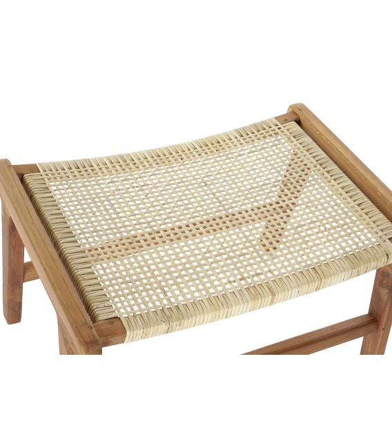 BANCO PIE DE CAMA JELA MADERA Y RATÁN 