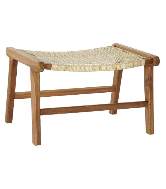 BANCO PIE DE CAMA JELA MADERA Y RATÁN 