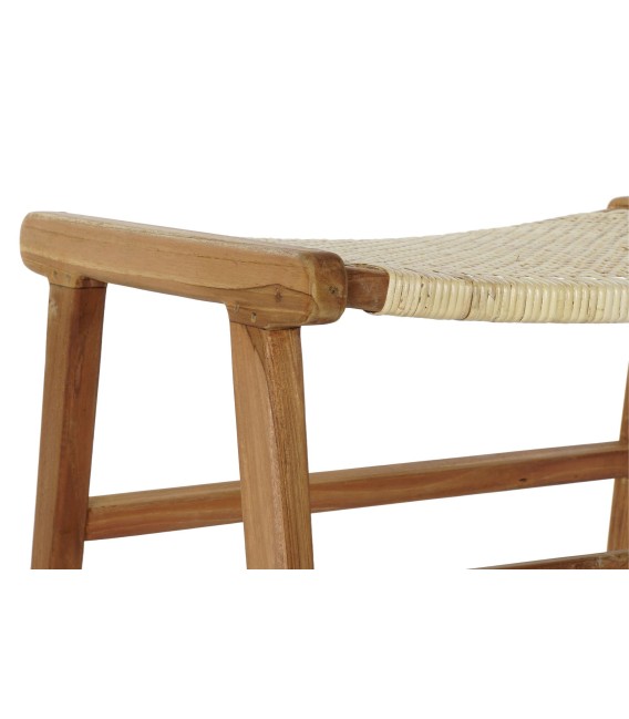 BANCO PIE DE CAMA JELA MADERA Y RATÁN 