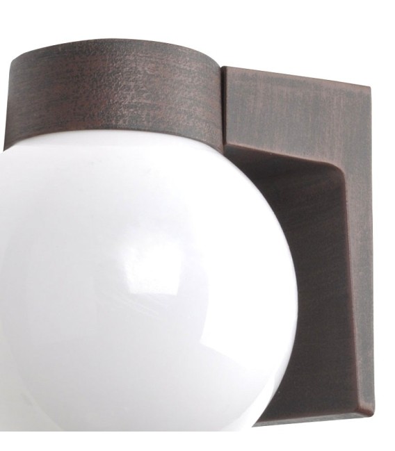 APLIQUE EXTERIOR BOLAS MARRÓN 