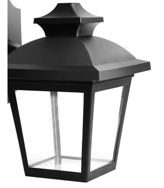 APLIQUE EXTERIOR FAUNIA NEGRO 