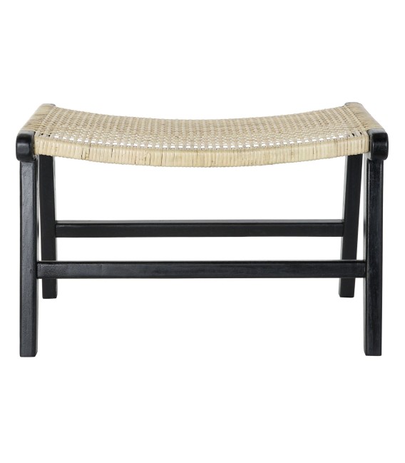 BANCO DESCALZADORA TIPI MADERA Y RATÁN