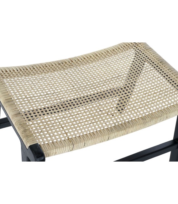 BANCO DESCALZADORA TIPI MADERA Y RATÁN