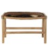 BANCO PIE DE CAMA PIEL MADERA 