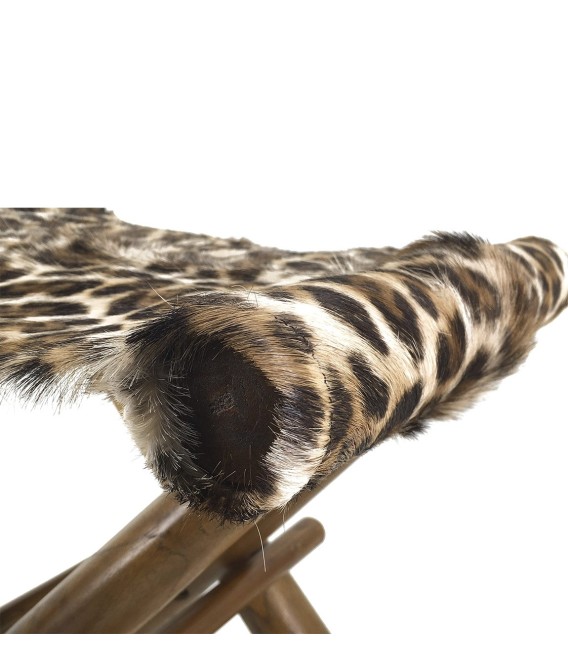 BANQUETA PLEGABLE LEOPARDO 