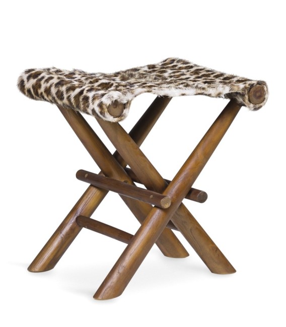 BANQUETA PLEGABLE LEOPARDO 