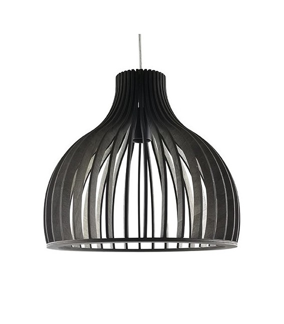 LÁMPARA DE TECHO CAMPANA MADERA 