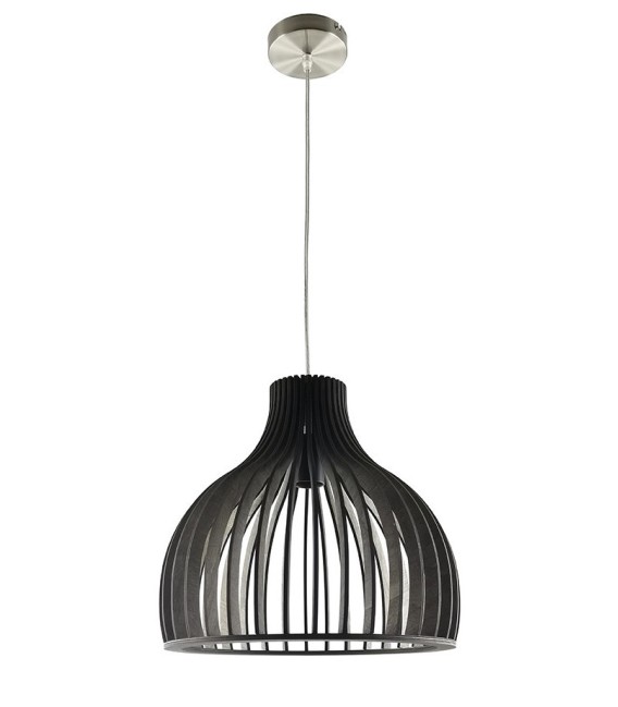 LÁMPARA DE TECHO CAMPANA MADERA 