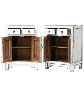 CONJUNTO 2 MESITAS DE NOCHE UNIQUE ORIENT APPLE