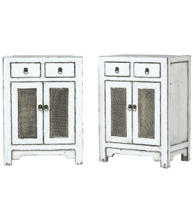 CONJUNTO 2 MESITAS DE NOCHE UNIQUE ORIENT APPLE