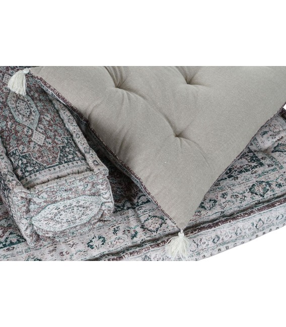 SILLÓN SUELO 2 PLAZAS BINGHAM ALGODÓN DESGASTADO VERDE 