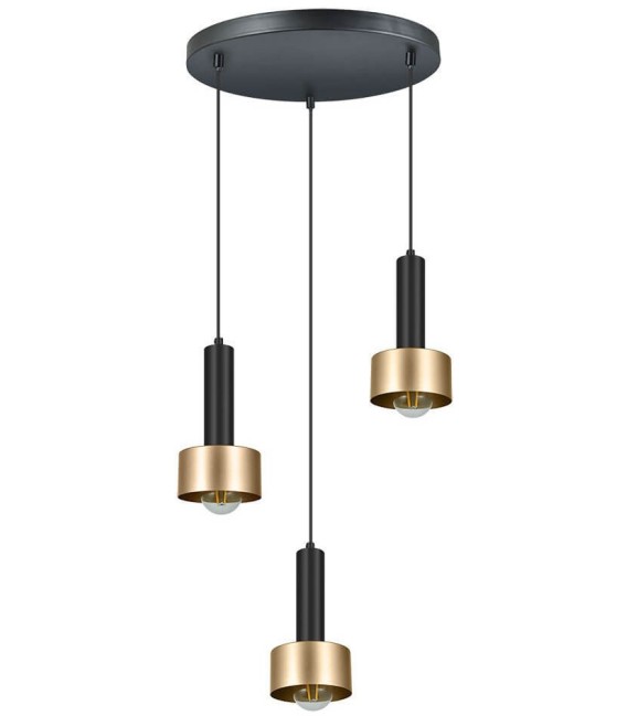 LÁMPARA DE TECHO TRIPLE SPICE ORO METAL 