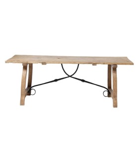 MESA DE COMEDOR RUMPLI MADERA Y METAL 