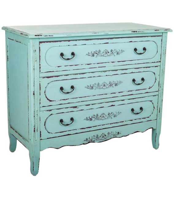CÓMODA VERSALLES AZUL MADERA 